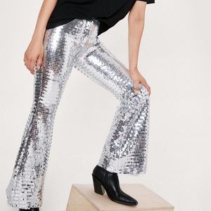 NWT Premium Disco Sequin Flare Pant
